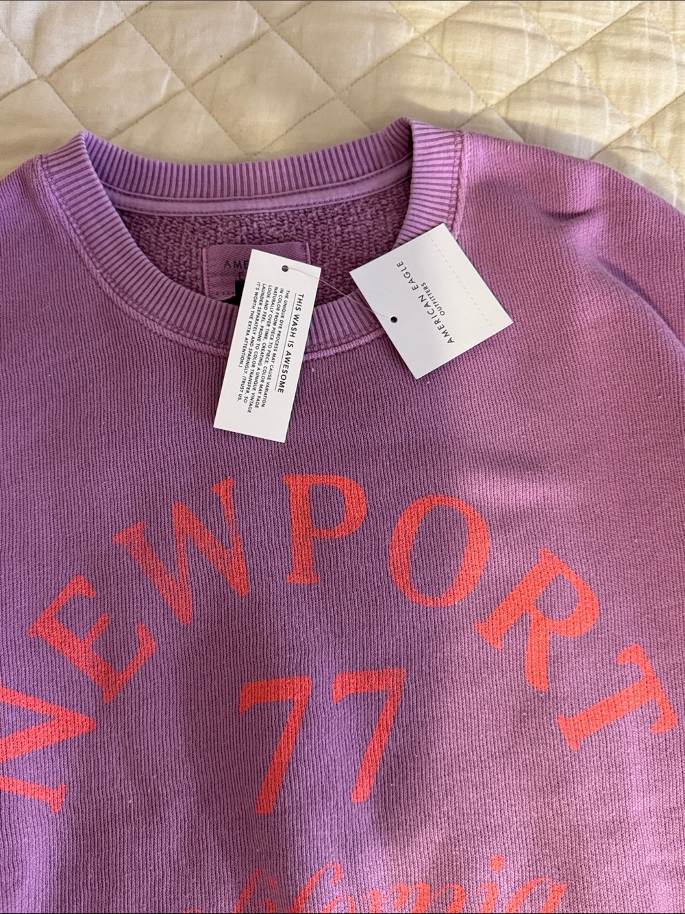 Purple Graphic Crewneck Sweatshirt - Newport 77 - Picture 2 of 2